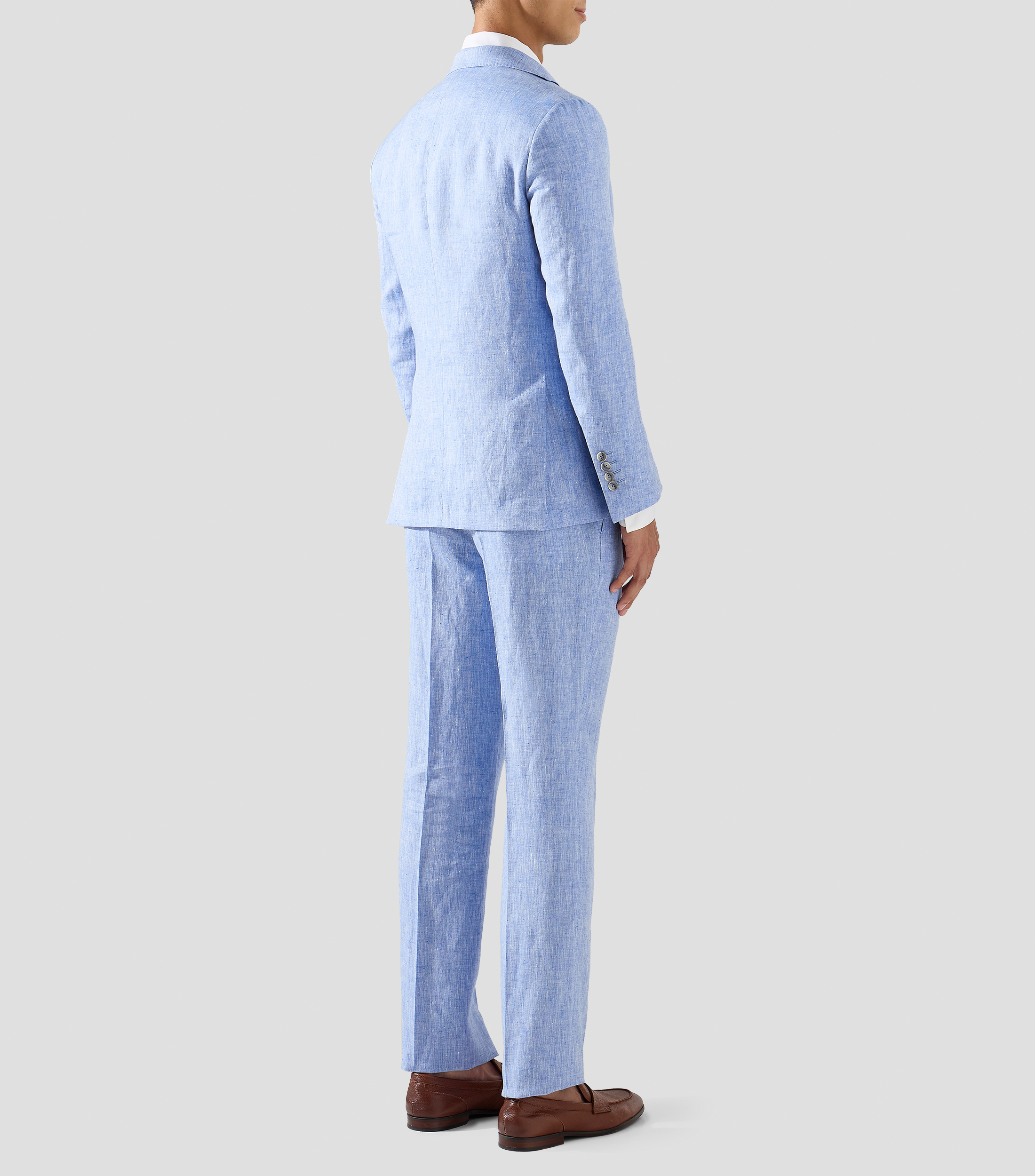 Traje de Lino de Corte Regular Hombre